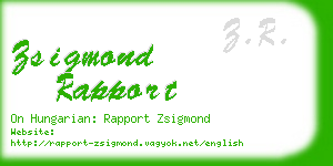 zsigmond rapport business card